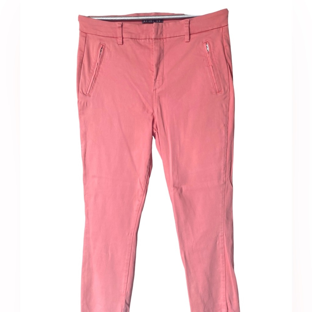 ANTHROPOLOGIE LEVEL 99 CORAL SALMON MID RISE ANKLE PANTS WOMEN’S SIZE 30